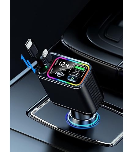 Amazon.co.jp: htrahy【小型新登場】車 充電器 巻き取り式